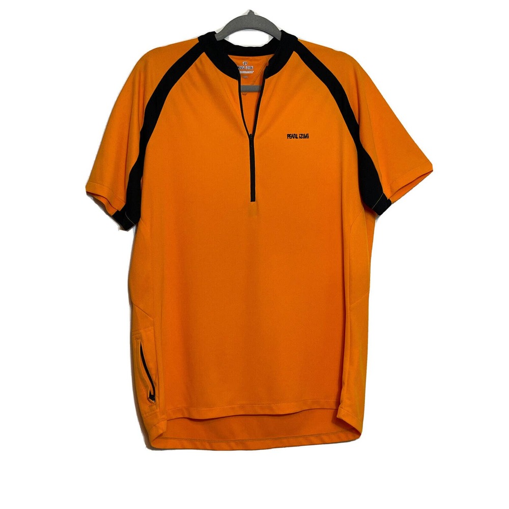 PEARL IZUMI Men’s L Bicycling Shirt Orange Black Polyester